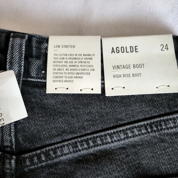 AGOLDE I NWT US 24 Vintage High Rise Bootcut Denim Jeans I Technique - Picture 10 of 10